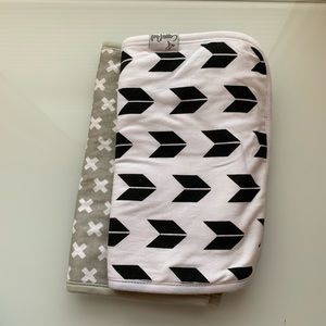 Two Copper Pearl baby burp cloths